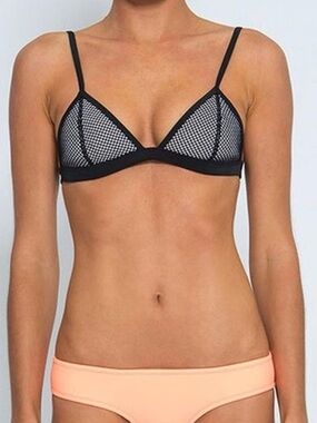 Triangl black mesh bikini top